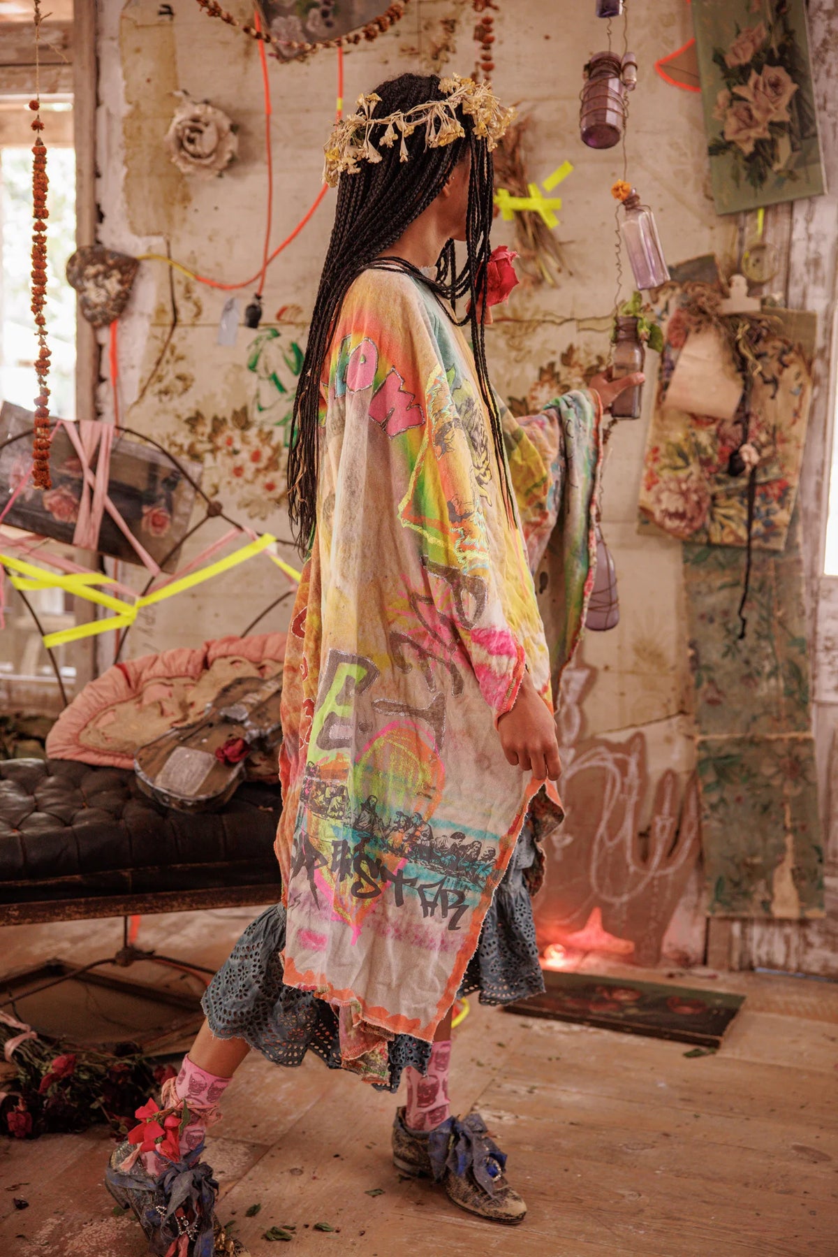Regenbogen Herz Poncho Keine 