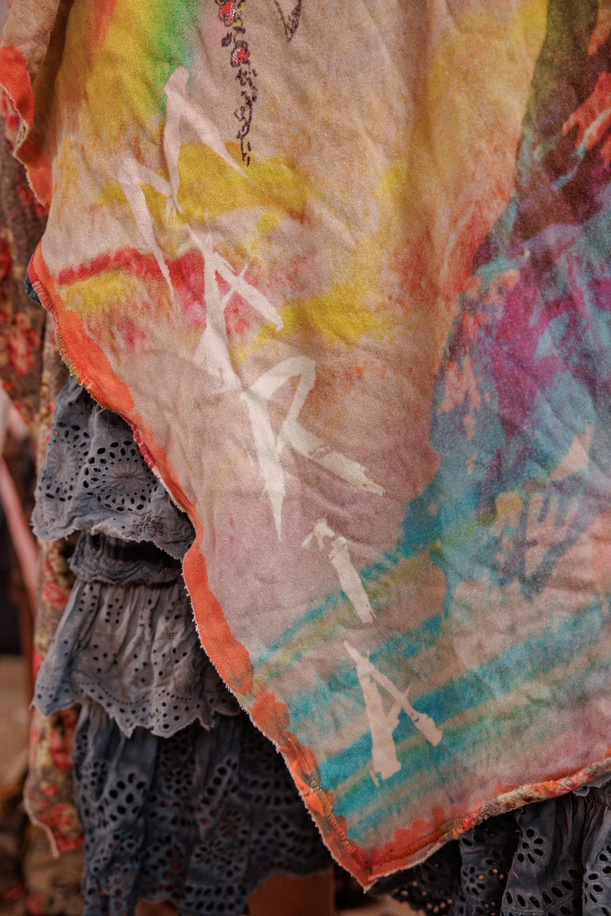 Regenbogen Herz Poncho Keine 