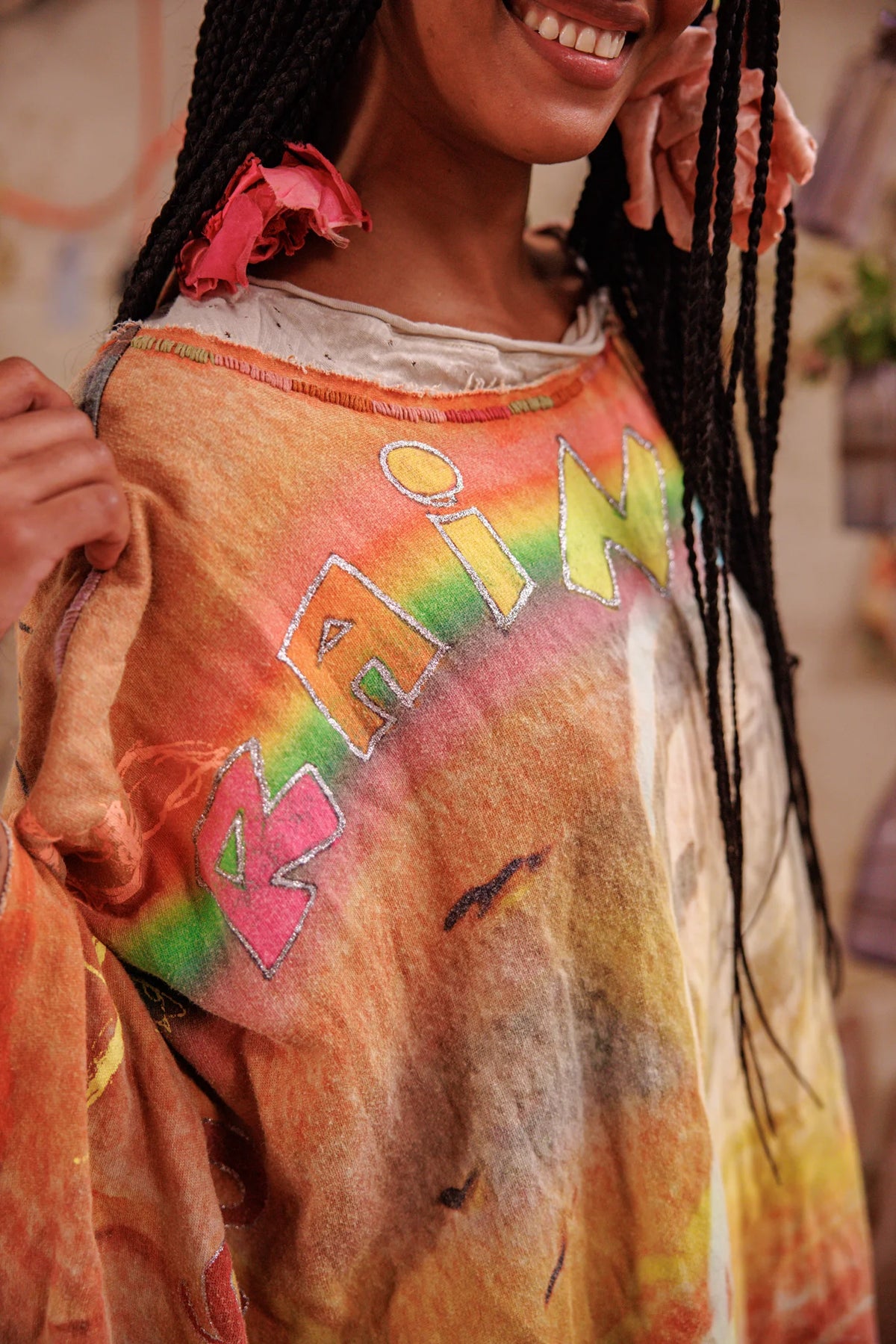 Regenbogen Herz Poncho Keine 