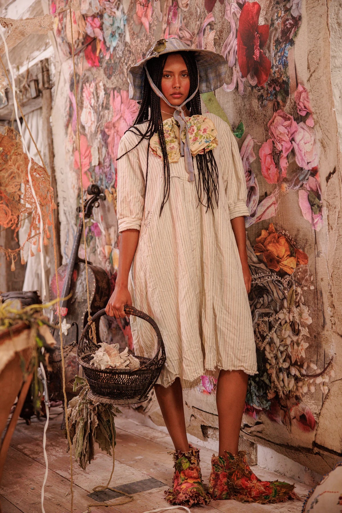 Gewebtes Bibby-Kleid 
