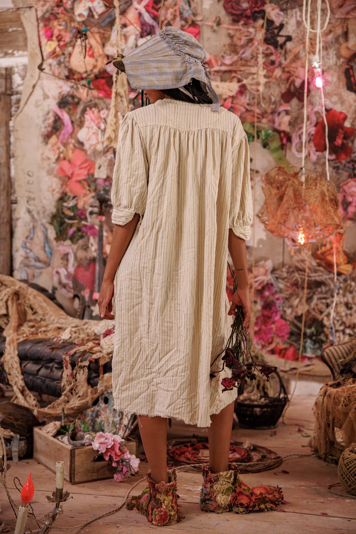 Gewebtes Bibby-Kleid 