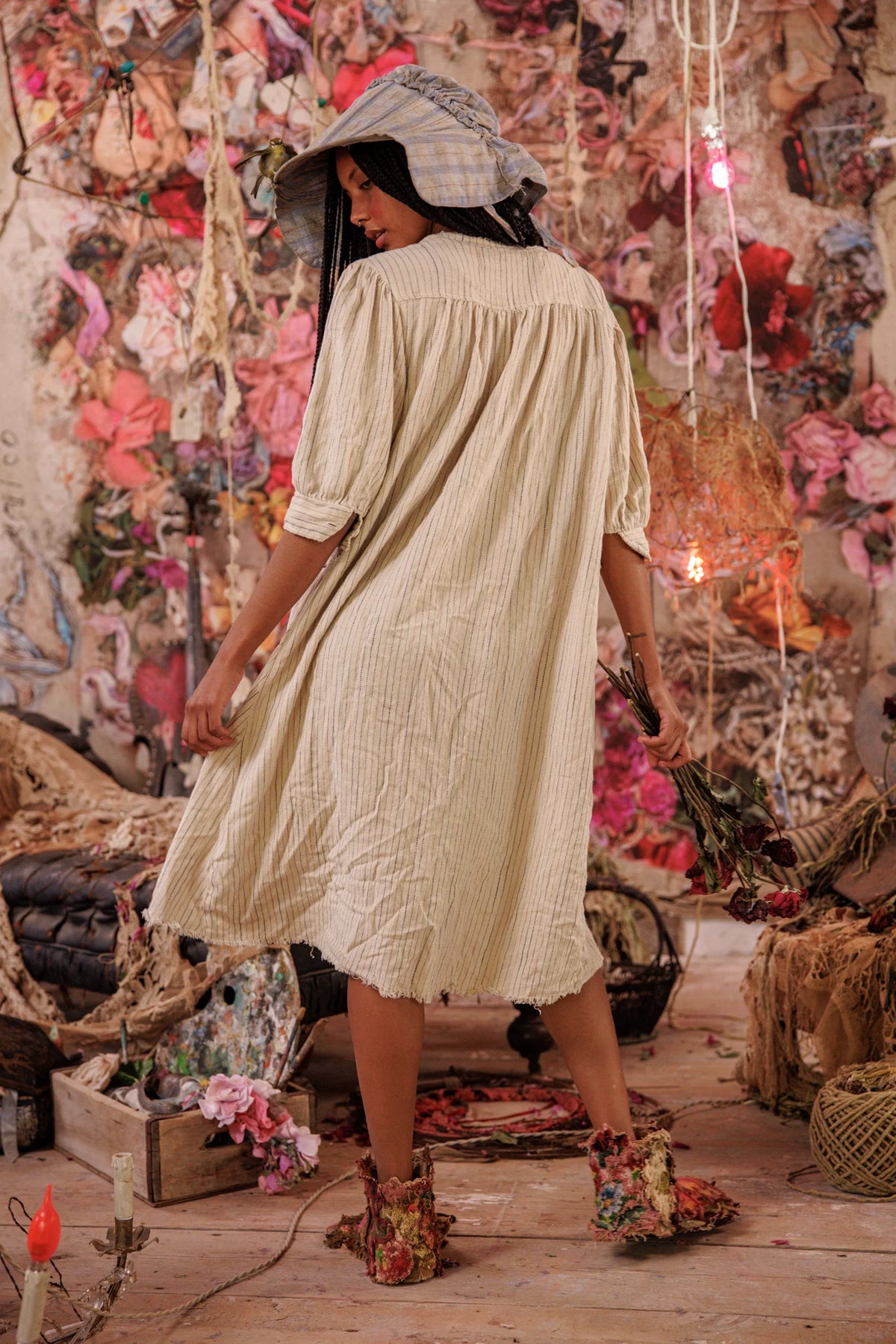 Gewebtes Bibby-Kleid 