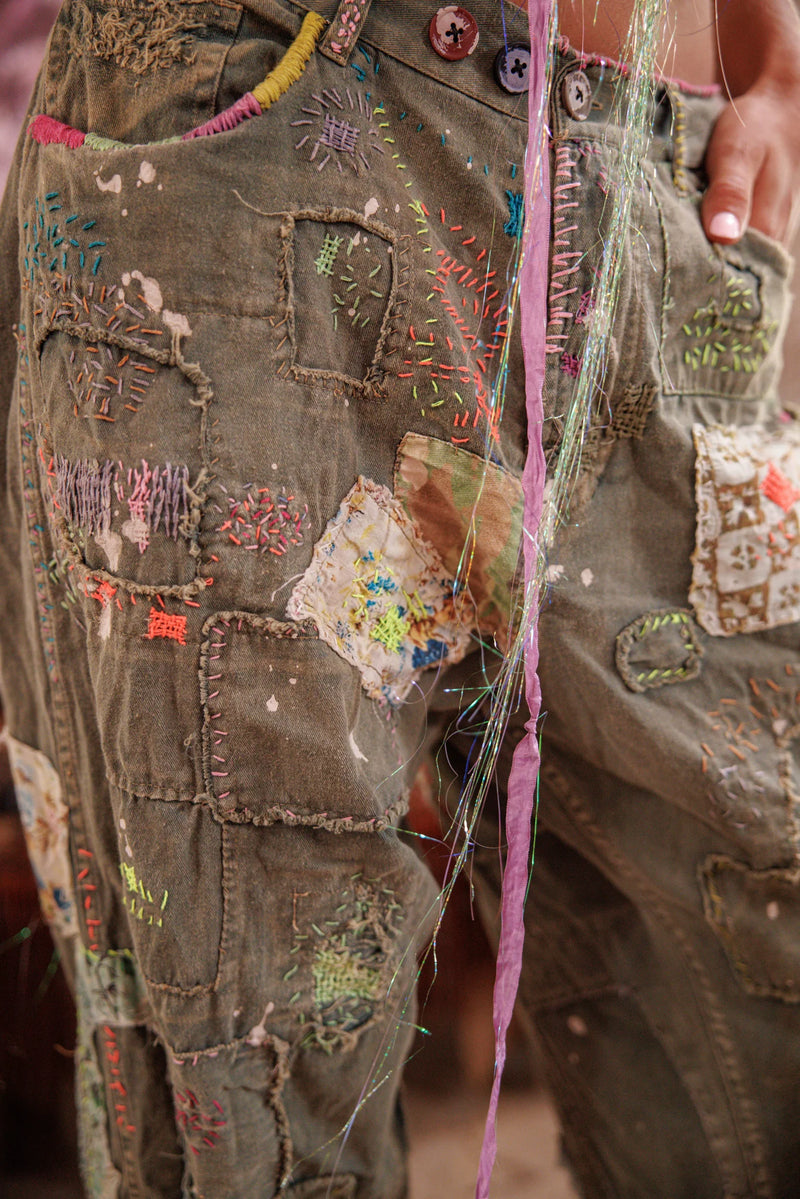 Spodnie Górnicze Patchwork Algi  - Image 5