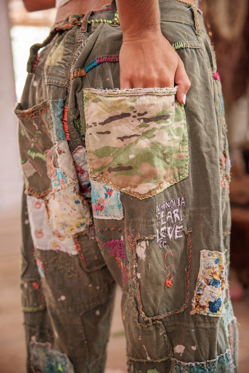 Spodnie Górnicze Patchwork Algi  - Image 13