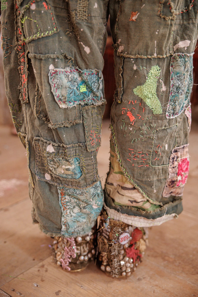 Spodnie Górnicze Patchwork Algi  - Image 15
