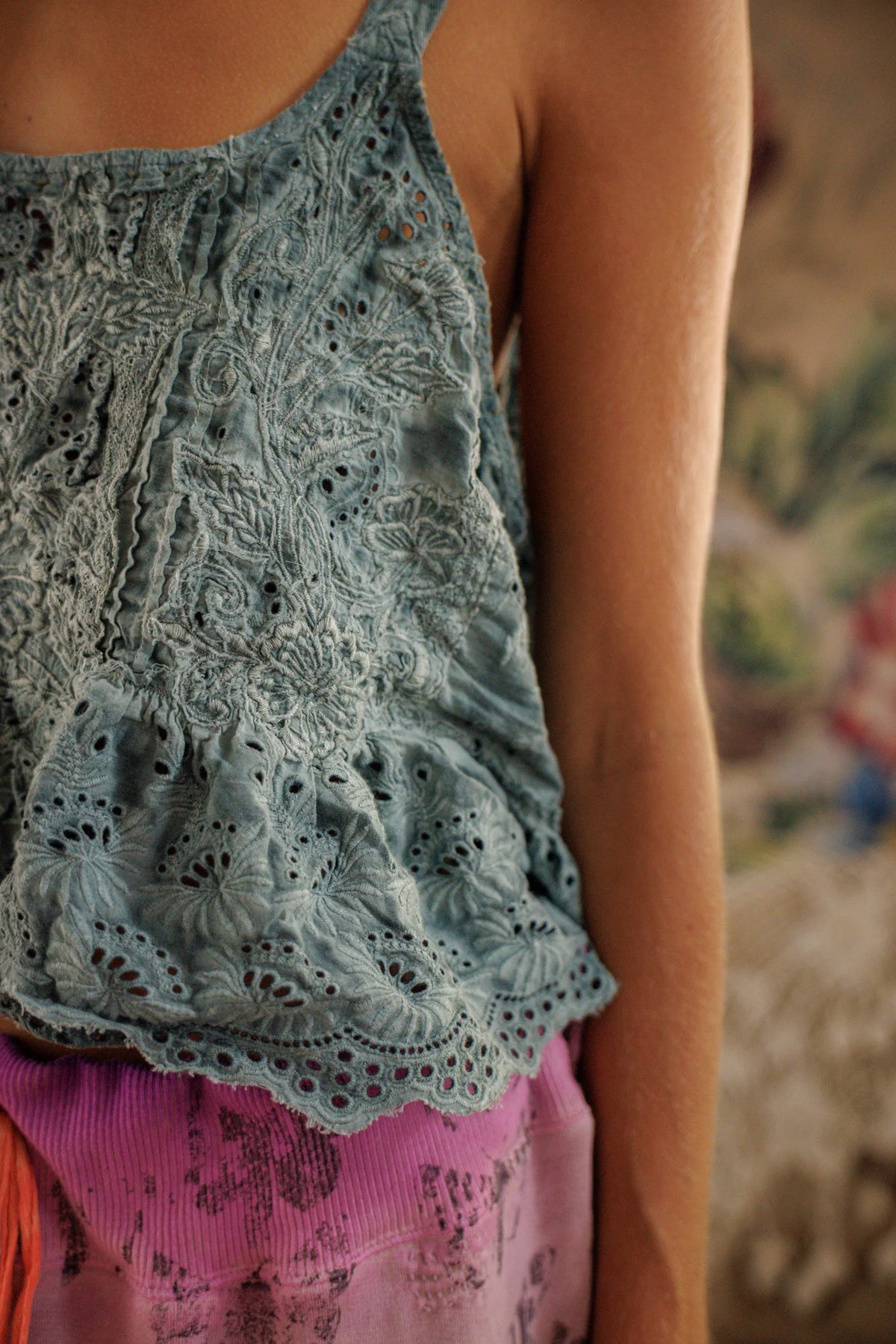 Camiseta Eyelet Leola 