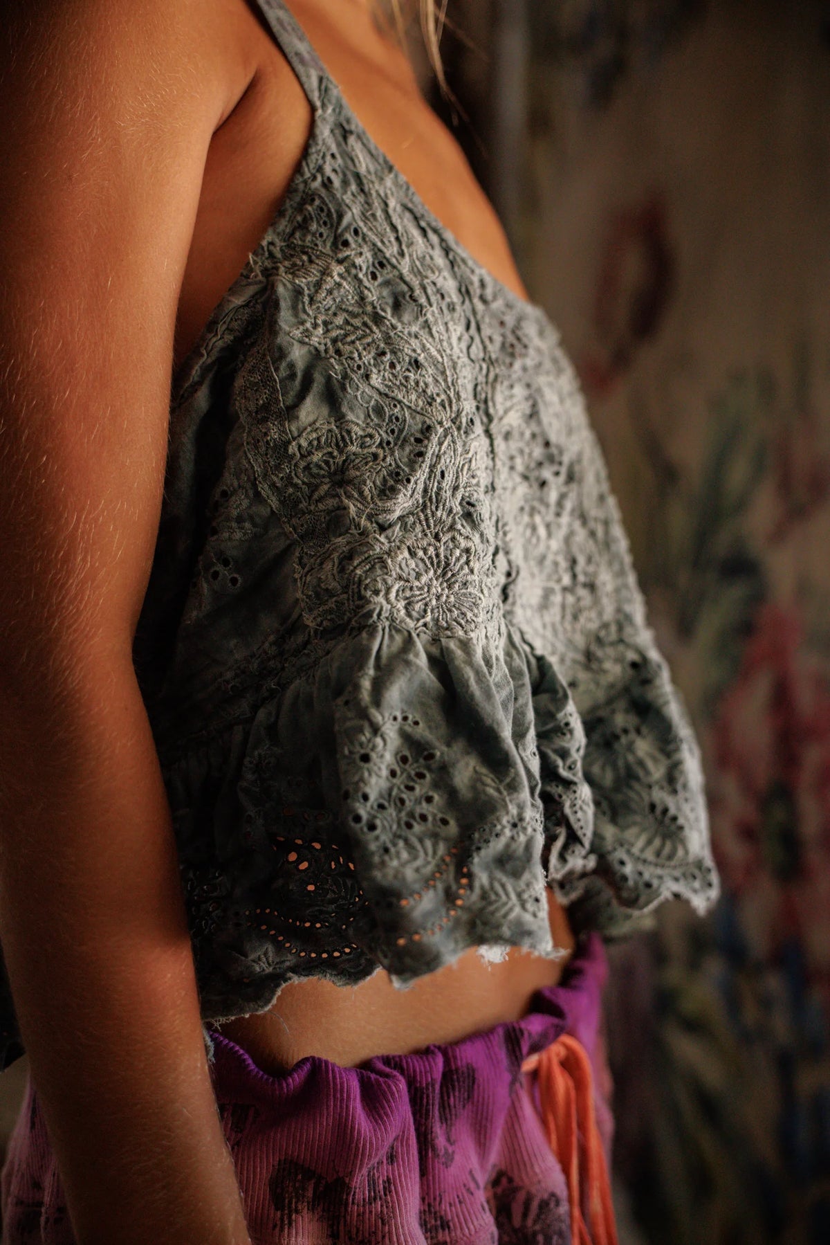 Camiseta Eyelet Leola 