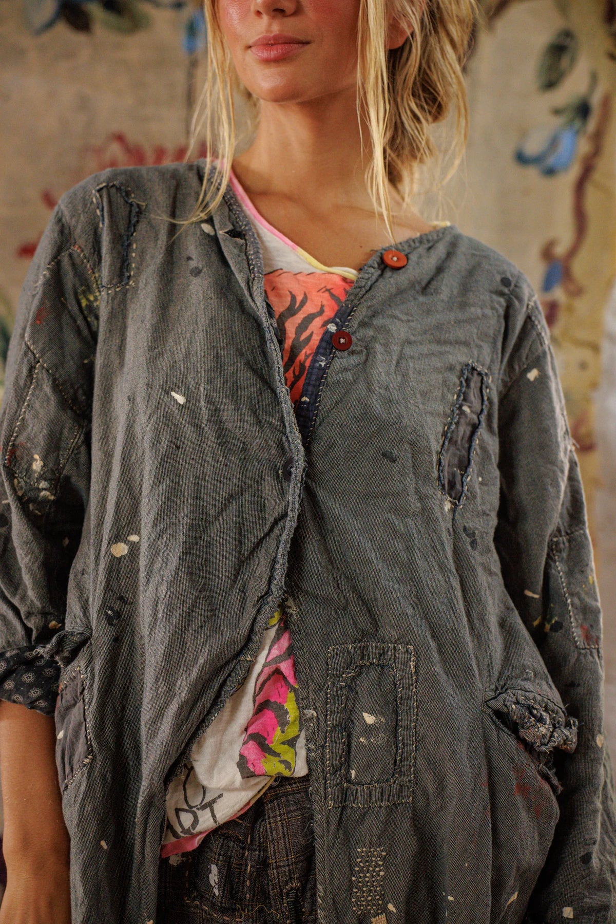 Leni Coat with Paint