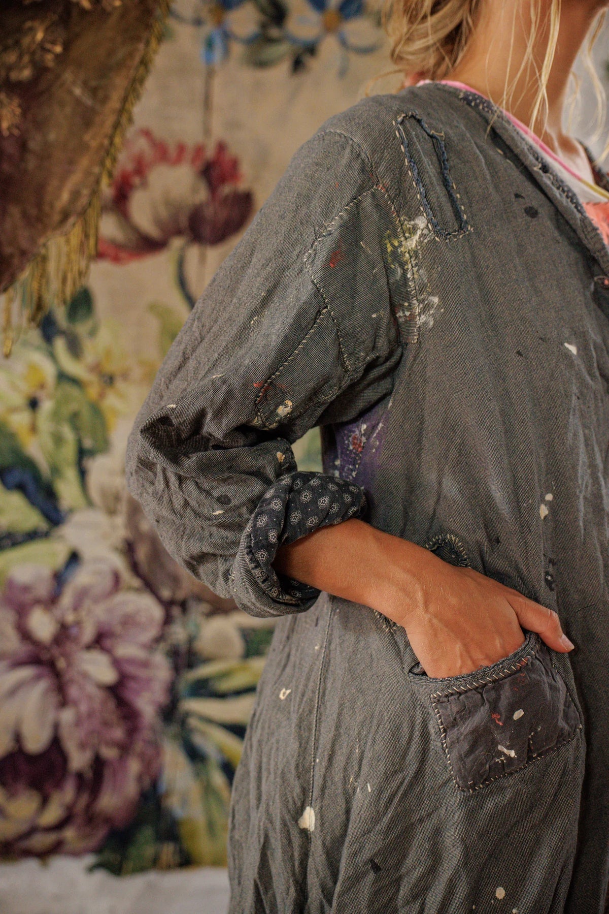 Leni Coat with Paint