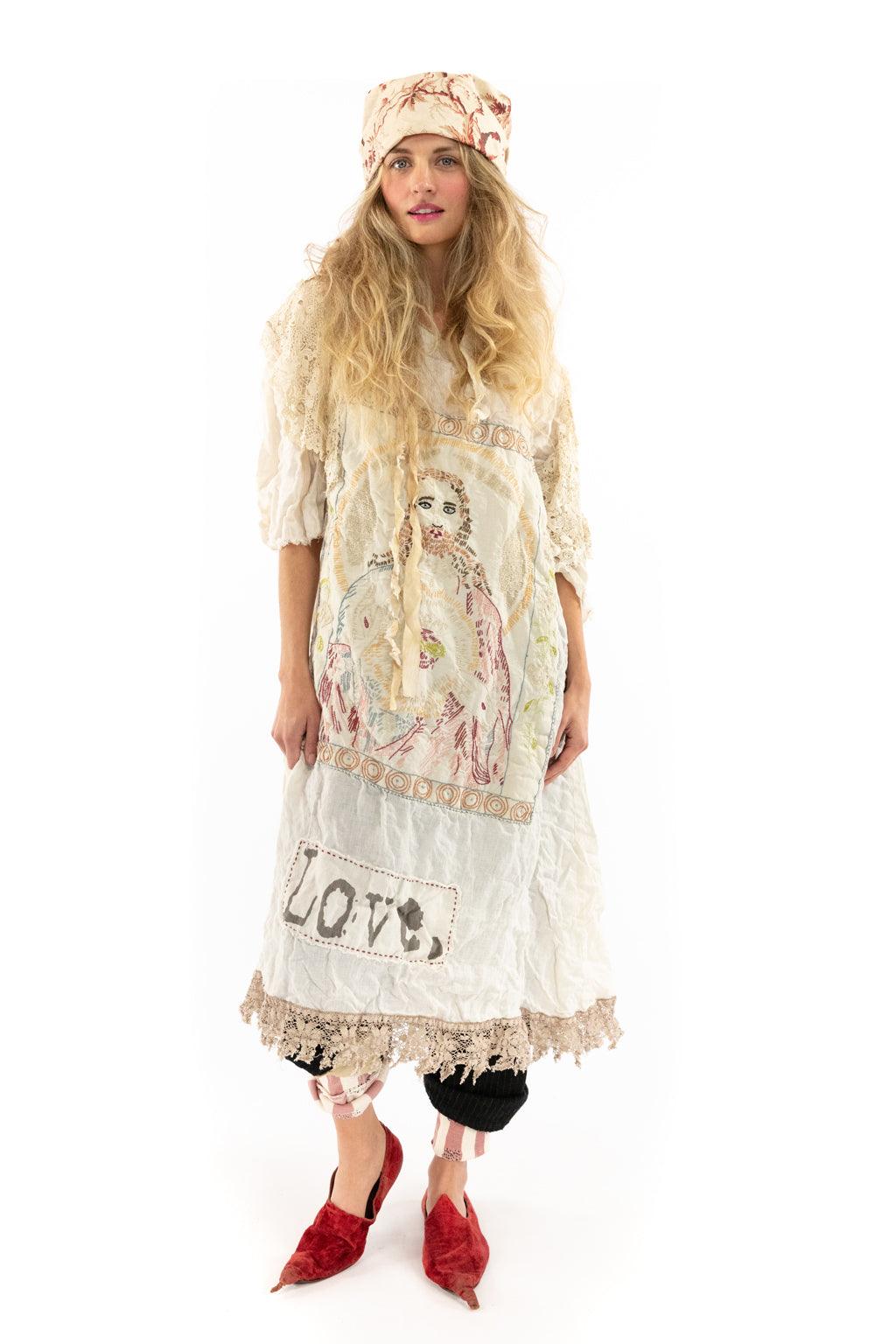 Embroidered Junipero Jesus Dress - Magnolia Pearl Clothing