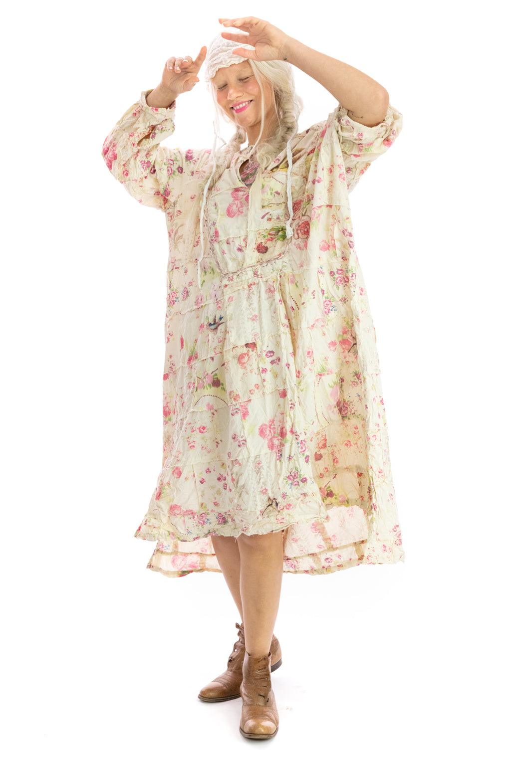 Floral Patchwork Prairie Dress - Magnolia Pearl Clothing